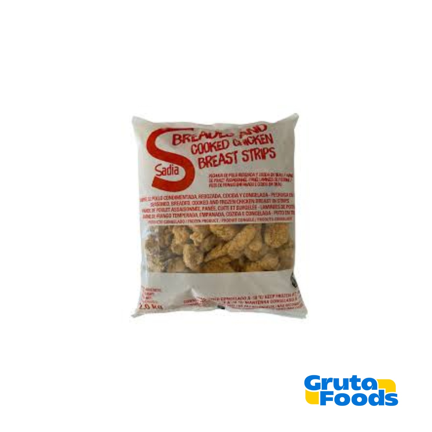 Tiritas de pollo rebozadas sadia – 2 kg (Caja x 3 unidades)