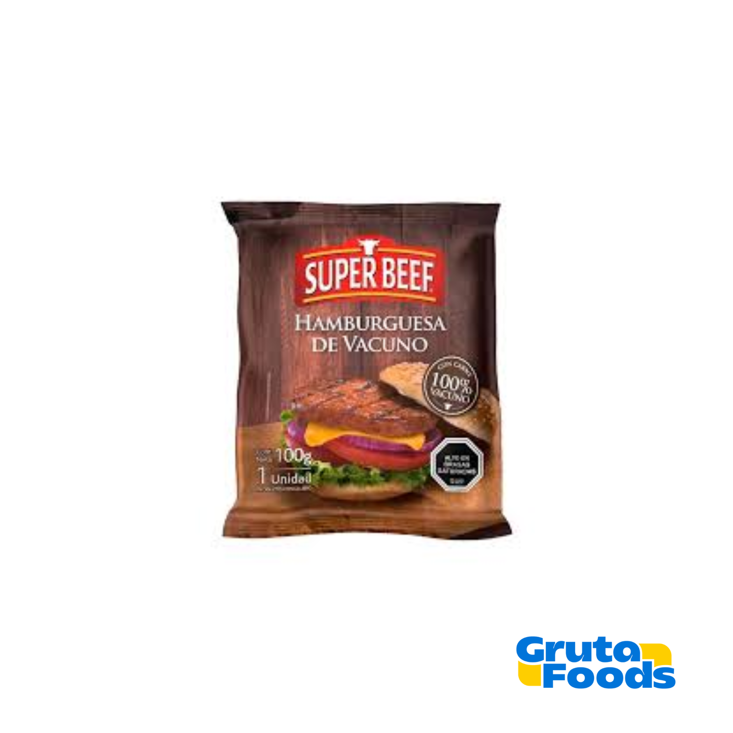 Hamburguesa Super Beef 100 g (Caja x 56 unidades)